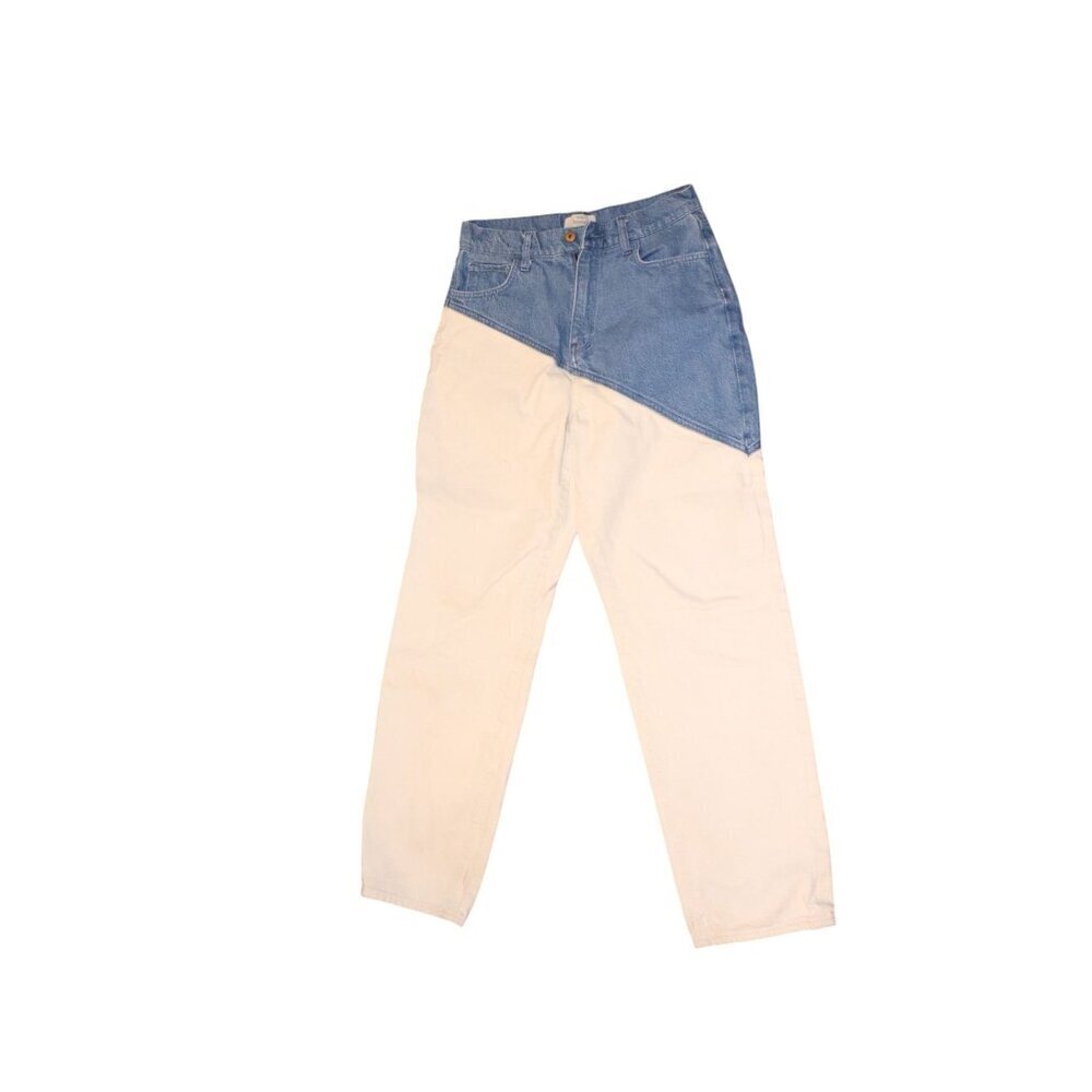 Triarchy Two-Tone Denim & White Jeans, size 30